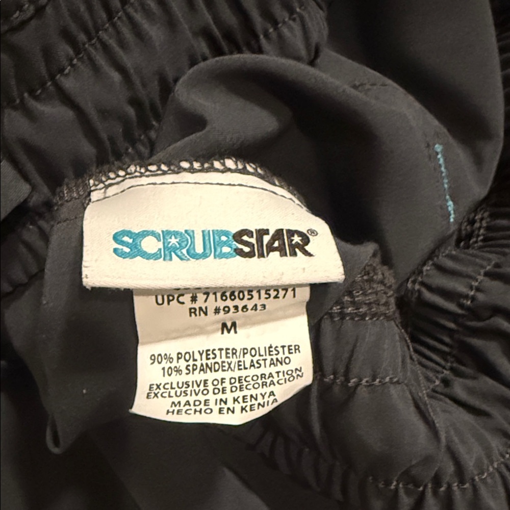 Women’s Scrub Set Pewter With Turquoise Trim - Picture 7 of 8